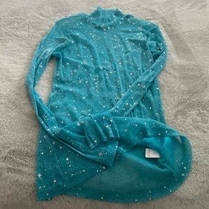 Mesh shirt with silver star detail